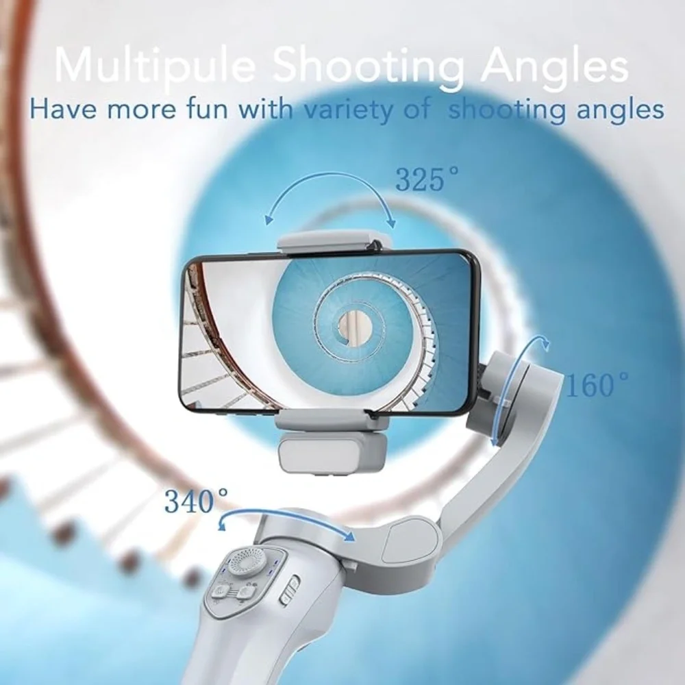 L7C Pro Plus Portable Gimbal Stabilizer | Face Tracking & Adjustable Fill Light